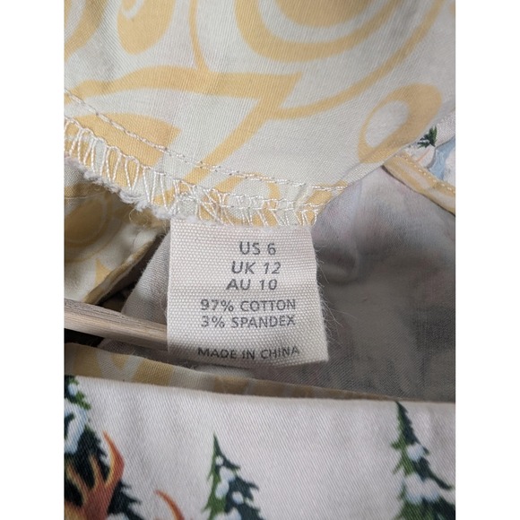 Loudmouth Pants Womens 6 Multicolor Santa North Pole Christmas Golf Capri - Picture 8 of 11